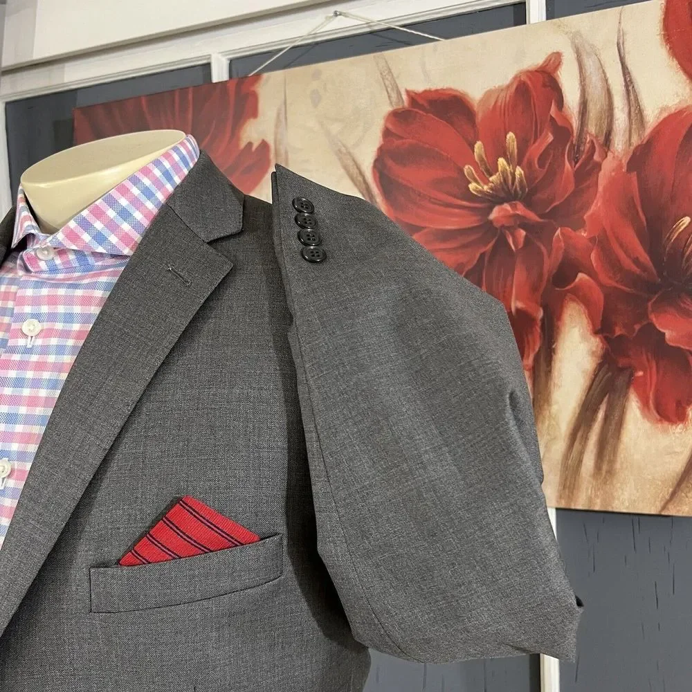 Calvin Klein Blazer Mens 👉Actual Size 44R👈‎ Wool Sport Jacket - Picture 4 of 13